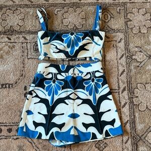 Zara Crop Top and High Waist Shorts Set